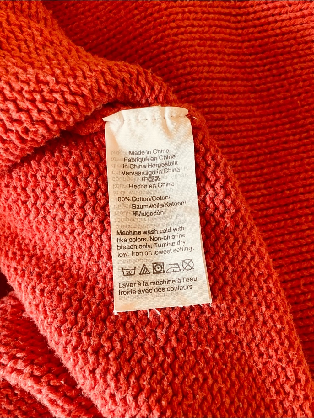 VTG J Crew Always Sweater Wmns Coral Crop Oarsman Roll Neck Fisherman Cotton M/L - Picture 11 of 13